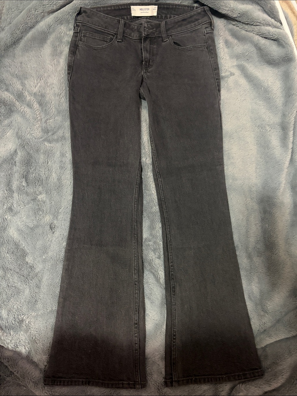 Hollister Women's Black Wide-Leg Flare Jeans